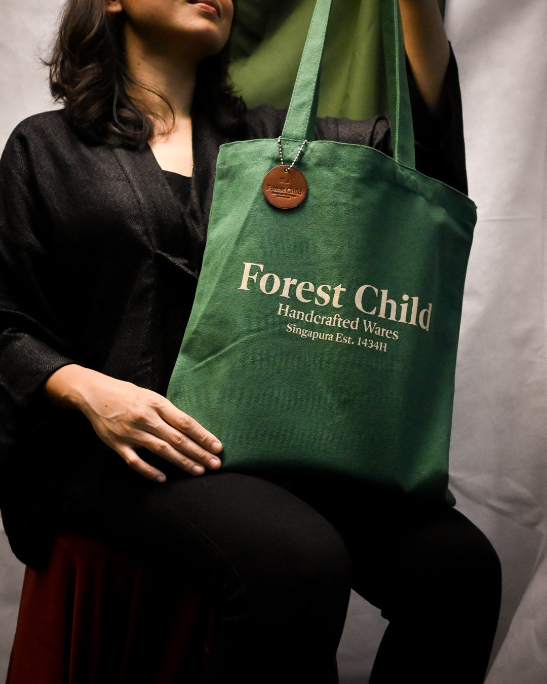 Forest green best sale tote bag